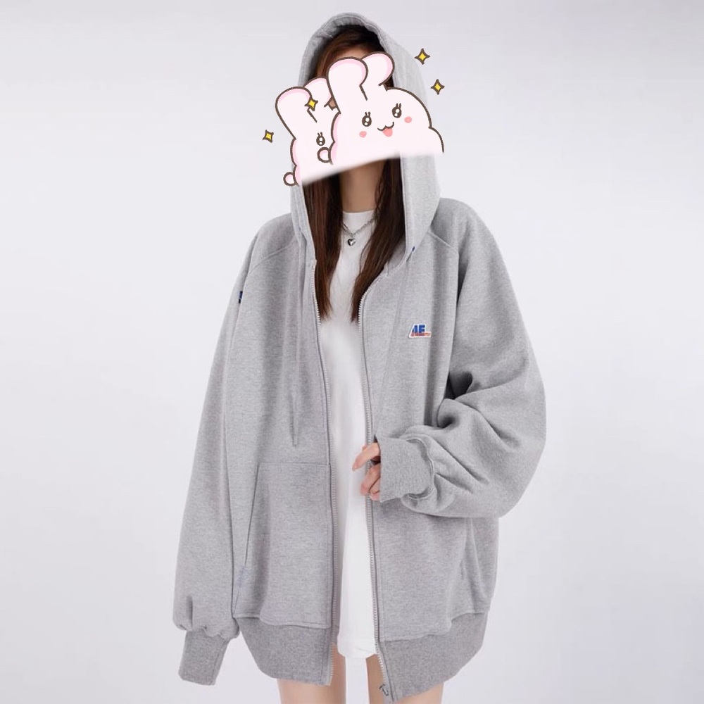 Ader Error Patch Logo Back Zip Zip-up Hoodie
